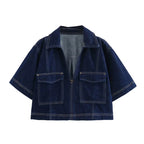 Cropped Denim Shirt & Skirt Collection