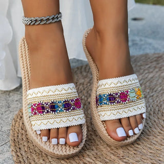 Bohemian Tassel Flat Sandals