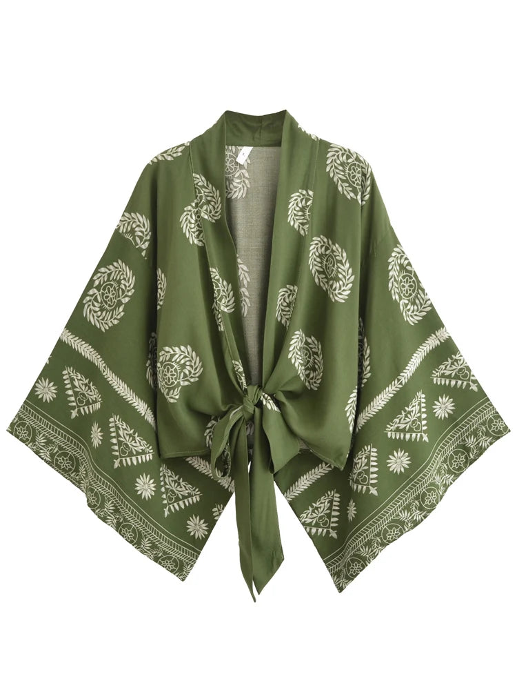 Floral Batwing Kimono Cover-Up