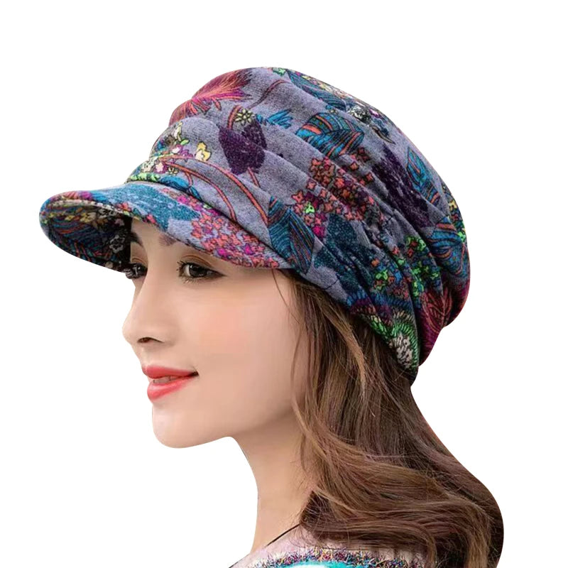 Heritage Floral Earflap Cap