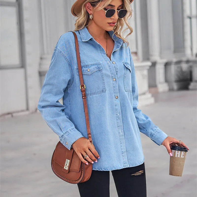 Logan Light-Wash Denim Shirt