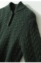 Arden Cable-Knit Cashmere Blend Sweater – Grey