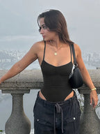 Ruched Strap Bodysuit