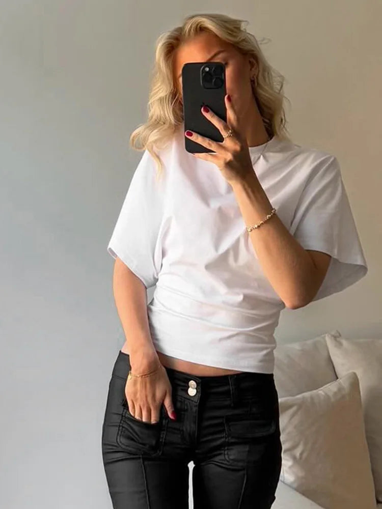 Corset-Seam Crop T-Shirt