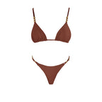 Strappy Three-Piece Bandeau Bikini Set