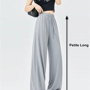 Summer Ice  Pants  Wide Leg Petite To Regular UPF50+  Sunscreen Pants, Breathable, Thin, Hanging Casual Pants Elastic Stretchy