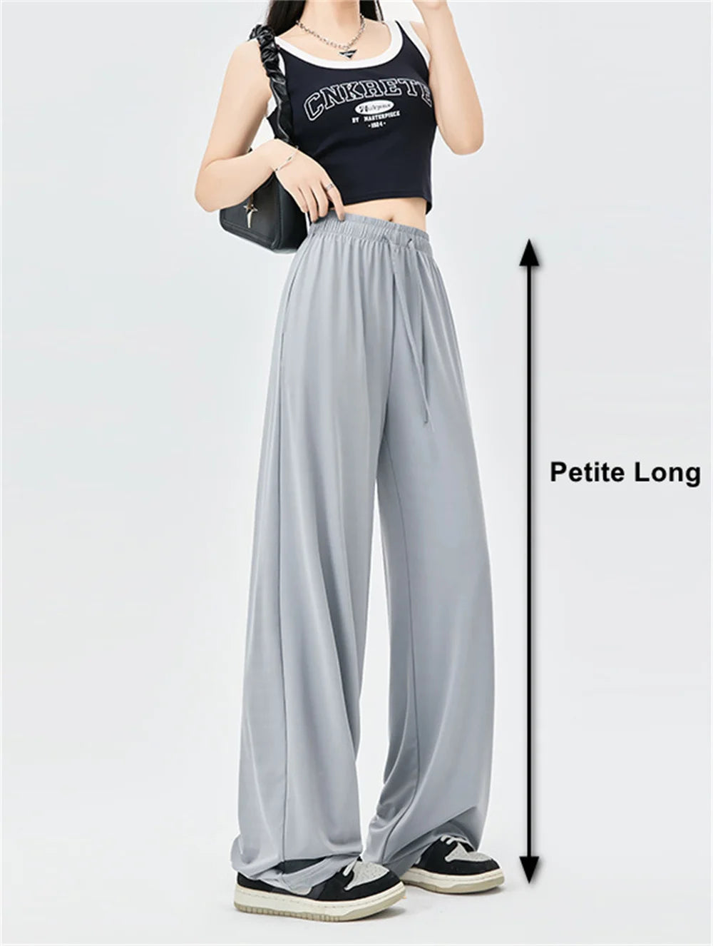 Summer Ice  Pants  Wide Leg Petite To Regular UPF50+  Sunscreen Pants, Breathable, Thin, Hanging Casual Pants Elastic Stretchy