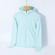 Summer Thin Ice Silk UV Women's Sunscreen Swimwear Jacket Front Zip UPF 50+ Fishing Clothing Couple Sunwear