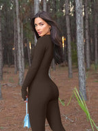 Long-Sleeve Active Jumpsuit