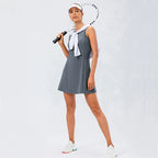 Aurelia Sun Sleeveless Tennis Dress & Shorts Set – Purple – image 5