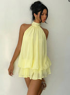 Halter Tie-Waist Backless Mini Dress