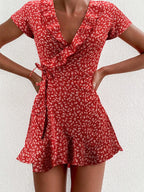 Floral Ruffle Mini Dress