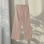 Zip-Collar Crop Top & Straight Pants Set