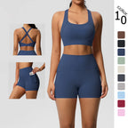 Pocketed Crossover Activewear Set