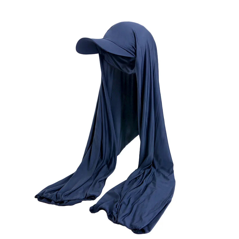 Pre-Tied Brimmed Scarf Cap