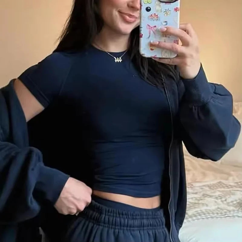 Seamless Short-Sleeve Yoga Tee
