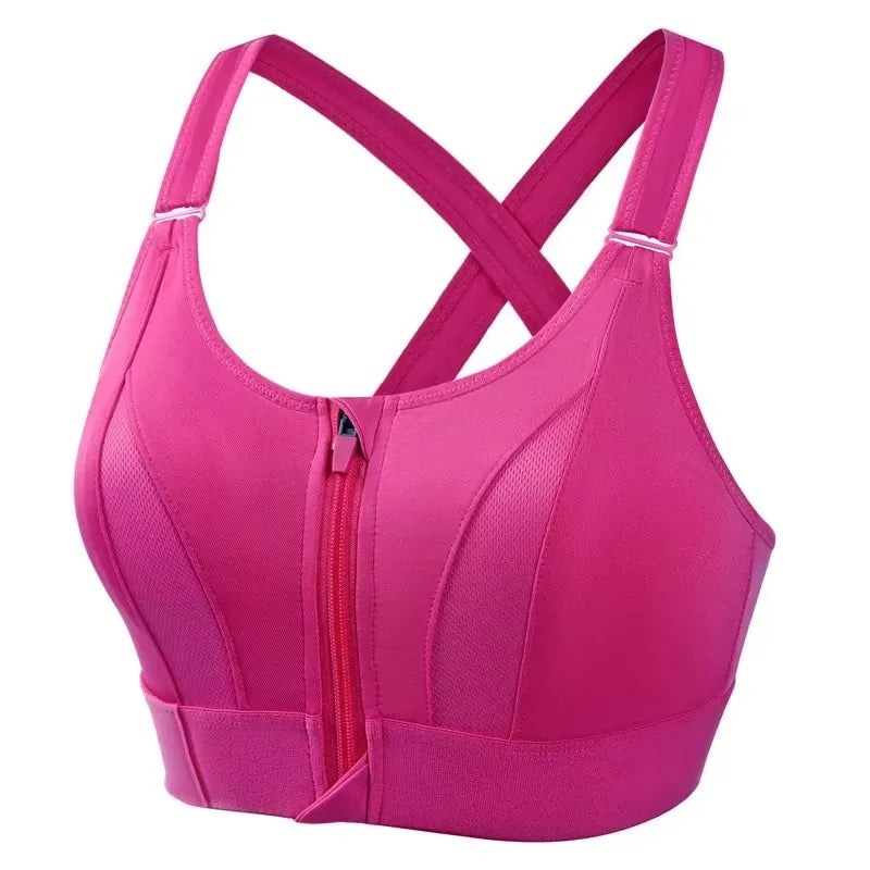 Aurelia Sun Front Zip Adjustable Sports Bra – White – image 13