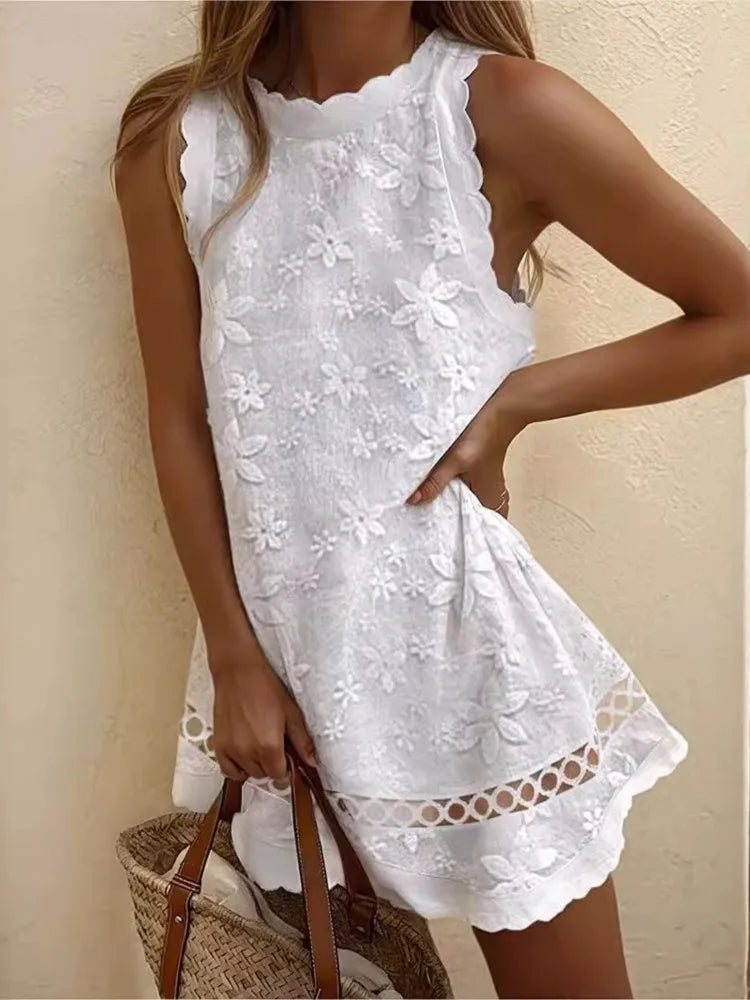 Lace Hollow-Out Summer Dress