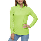 TACVASEN UPF50+ Sneldrogende prestatie-T-shirts met lange mouwen Dameszonbescherming Hardlopen Wandelen Vissen T-shirts Tops Outdoor