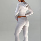 Knit Zip Hoodie & Pants Set