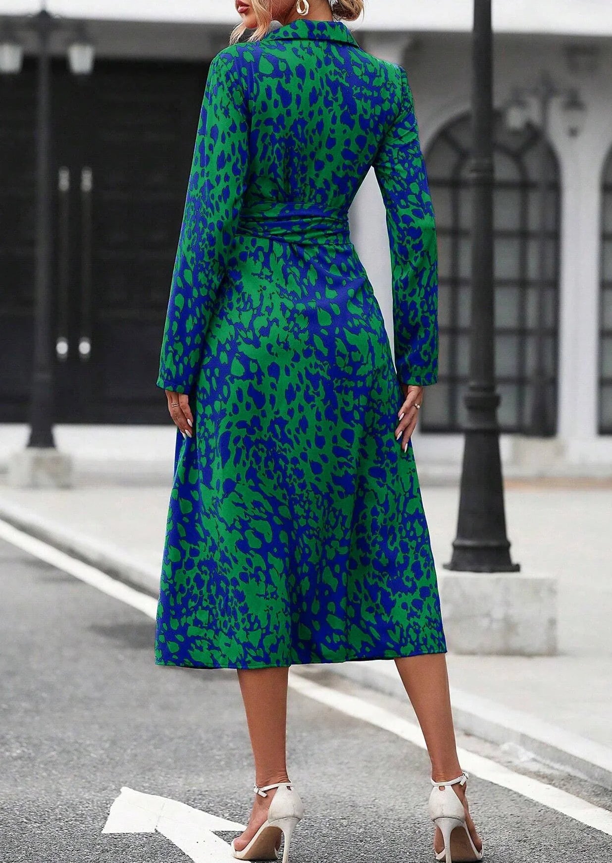 Belted Floral Shirt Dress