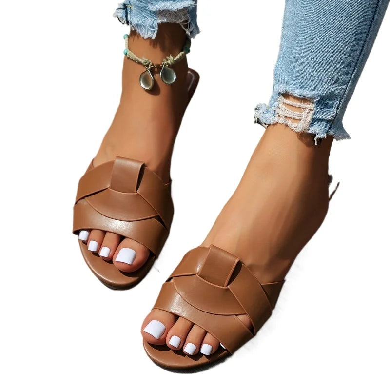 Riviera Woven Flat Slides