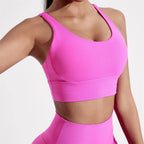 Aurelia Sun Crossback Training Sports Bra – Rose Pink – image 5
