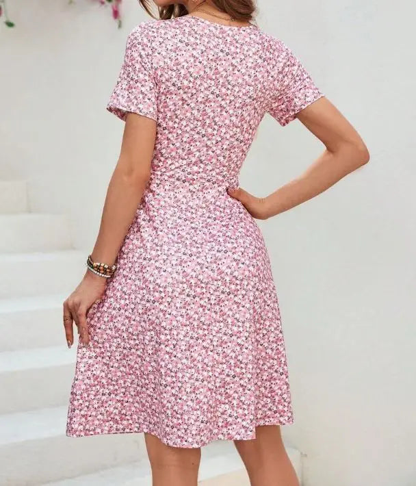 Floral V-Neck Mini Dress