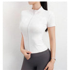 Zip-Front Short-Sleeve Training Top