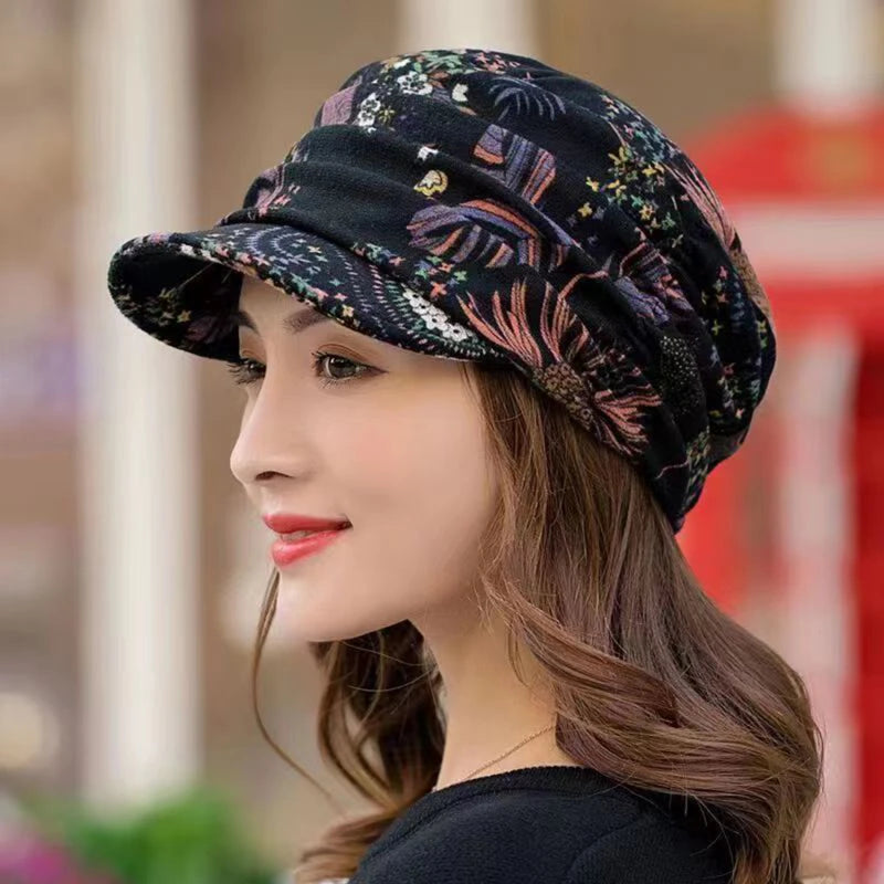 Heritage Floral Earflap Cap
