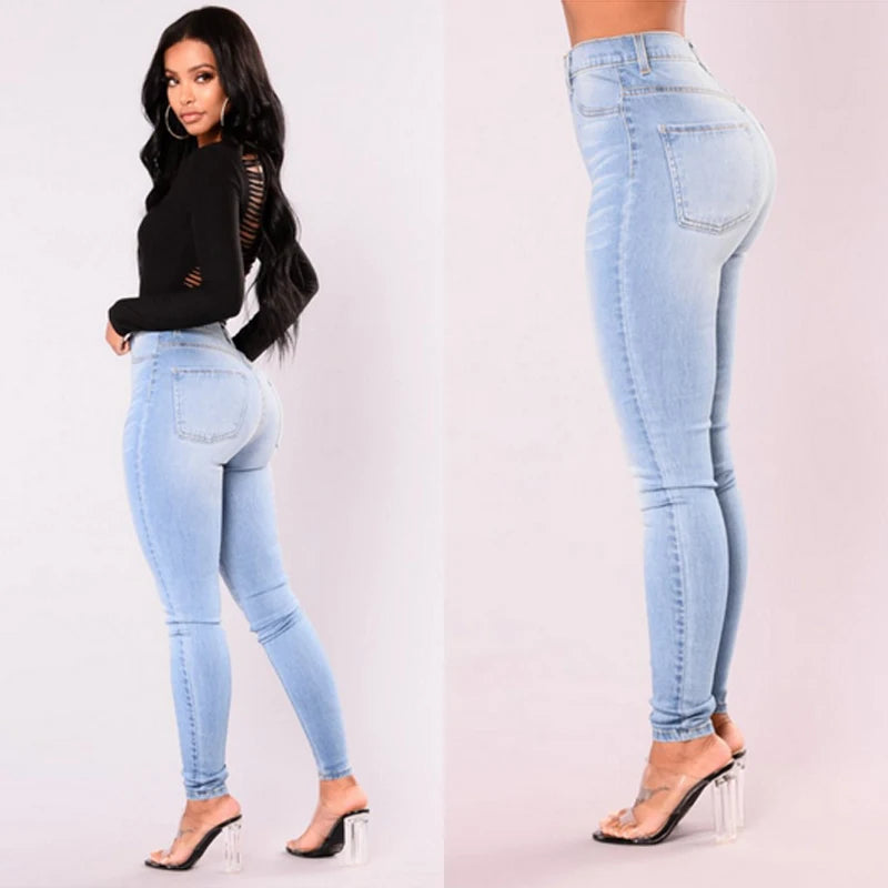 Denim High-Waist Skinny Jeans