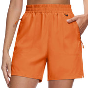 TACVASEN Women's 5" Hiking Cargo Shorts UPF 50+ Quick Dry Lightweight Golf Athletic Casual Summer Shorts with 3 Pockets Elastic