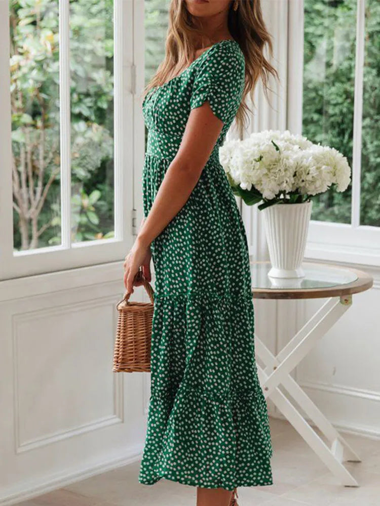 Marina Floral Printed Maxi Dress