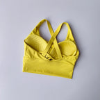Aurelia Sun Racerback Performance Sports Bra – Yellow – image 6