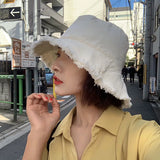 Tassel-Brim Cotton Bucket Hat