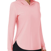 TACVASEN UPF80+ Summer UV Protection Hoodie Womens Outdoor Hiking SunBlock Pullover Tops Quick Dry Breathable Lightweight Shirts