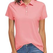 TACVASEN UPF 50+ Short Sleeve Golf Polos Shirts High Elastic Womens Sun Protection T-shirts Quick Dry Workout Tee Pullover Tops