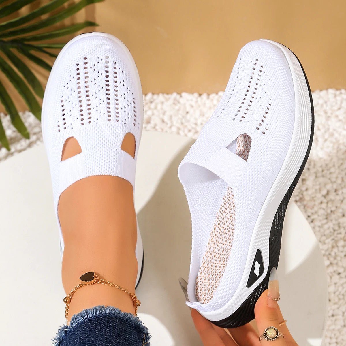 Ventilated Half-Clog Slippers