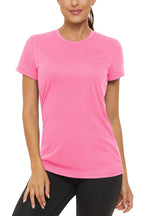 TACVASEN Summer Casual T-shirts UPF 50+ Quick Dry Womens Skin Sun Protection T-shirt Outdoor Running Swim Athletic T shirts Tops