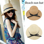 Foldable Straw Beach Hat UPF 50+