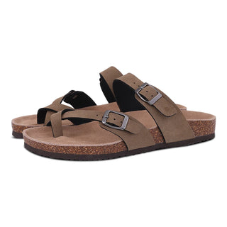 Suede Cork-Footbed Mules