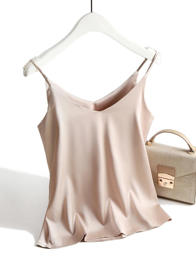 Satin-Look Halter Camisole