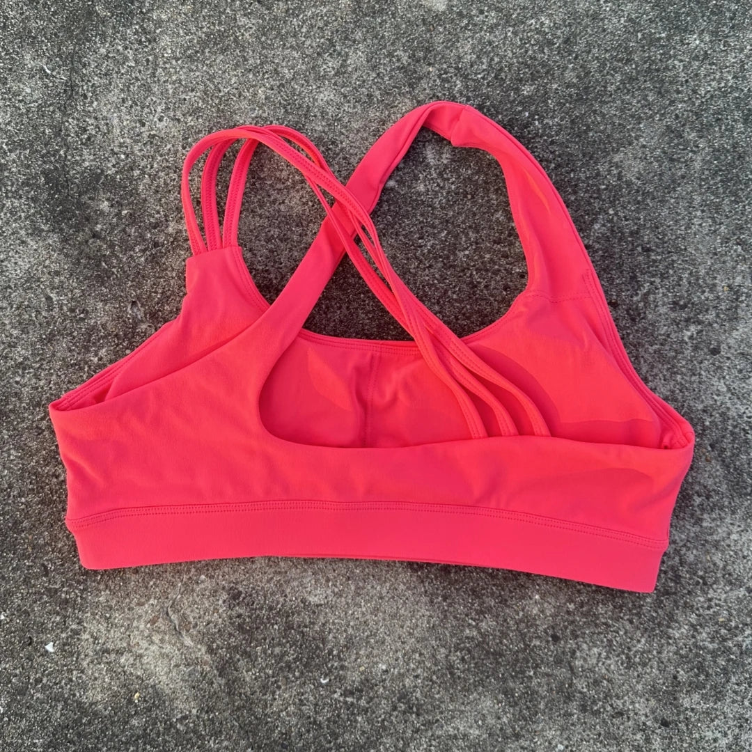 Aurelia Sun Wide-Strap Crossback Sports Bra – Rose Pink – image 12
