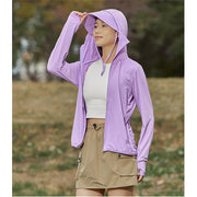 TRVLWEGO Quick Dry Long Sleeve Hoody for Men Women Summer Sun UV Protection Hooded Jacket Thin Beach Sweatshirt Travel Cloth