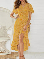 Floral Wrap Maxi Dress