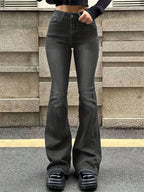 Denim High-Waist Flared Jeans
