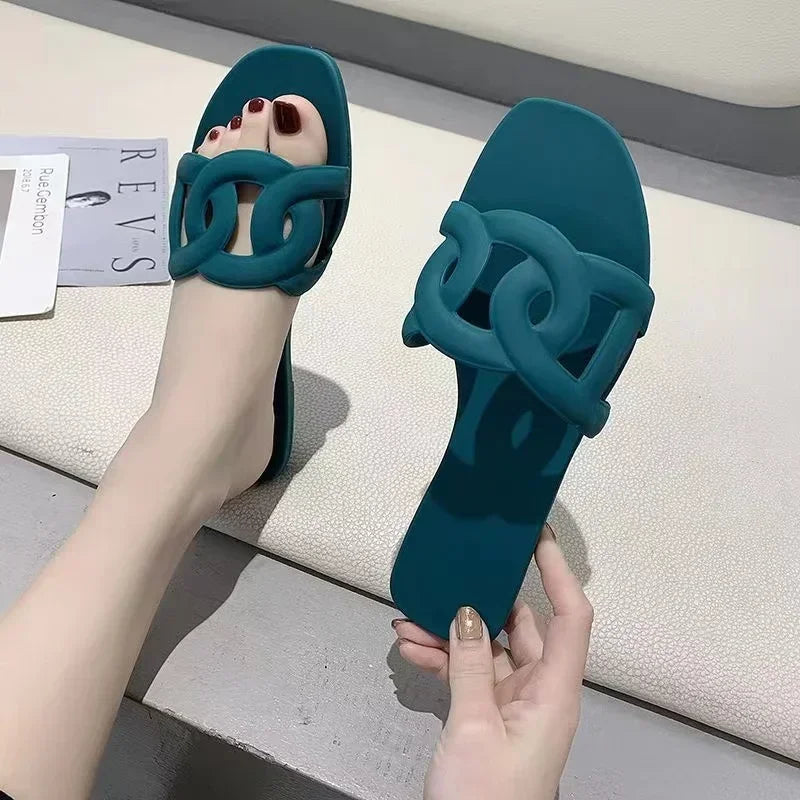 Colour Pop Jelly Slide Sandals