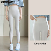 BIVIGAOS Summer Letters Ultra-Thin Shark Leggings Women High Waist Tight Fitness Leggings Seamless Sexy Sun Protection Leggings