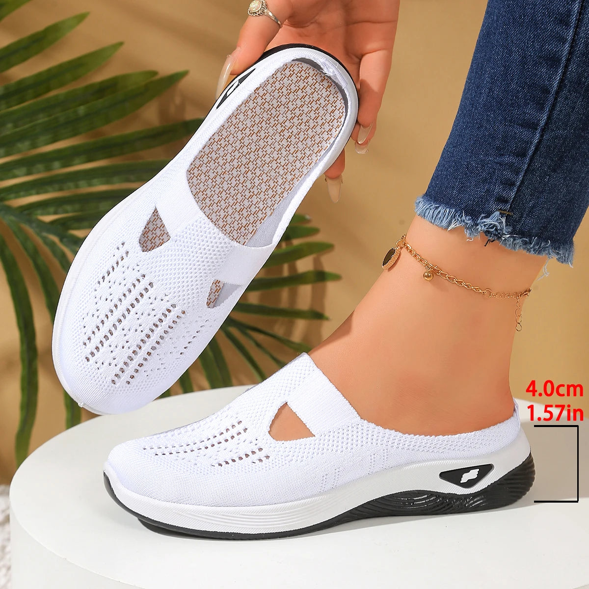 Ventilated Half-Clog Slippers