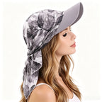 Printed Chiffon Scarf Cap